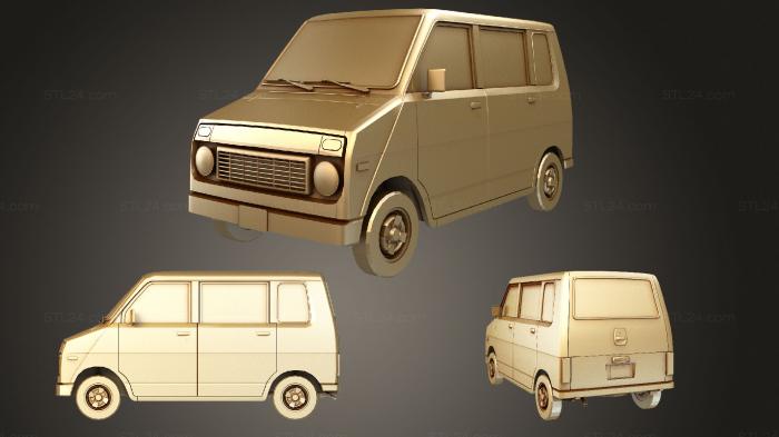 Автомобили и транспорт (Фургон Honda Life Step, CARS_1902) 3D модель для ЧПУ станка
